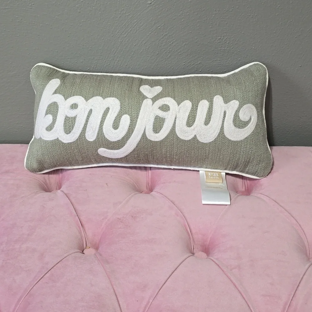 Pottery barn teen bonjour pillow